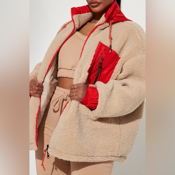 ᴊᴀᴄᴋᴇᴛ ,  ʙʀᴀɴᴅ: ꜰᴀꜱʜɪᴏɴ ɴᴏᴠᴀ  ꜱɪᴢᴇ: ꜱ , ᴄᴏʟᴏʀ : ᴏʀᴀɴɢᴇ/ʀᴇᴅ ᴄᴏᴍʙᴏ - Picture 3 of 12